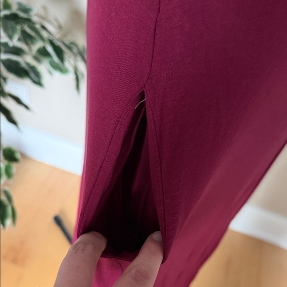 Magenta Halter Maxi Dress | Flowy Summer Beach Dress | Size Large - Picture 6 of 9